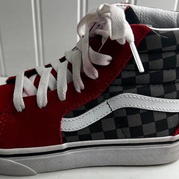 Vans SK8-HI Canvas High Top Skateboarding Shoes 2 M (Little Kid)