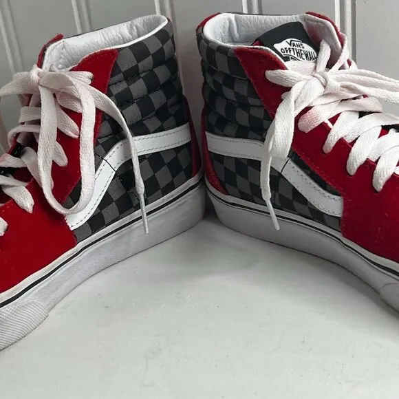 Vans SK8-HI Canvas High Top Skateboarding Shoes 2 M (Little Kid)