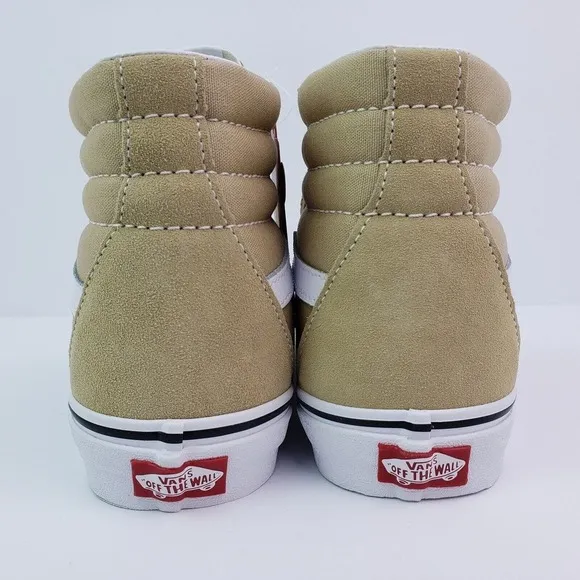 Vans Sk8 Hi Mens Sz 9 Womens Sz 10.5 Taos Taupe Canvas Suede Skate Sneaker Shoes