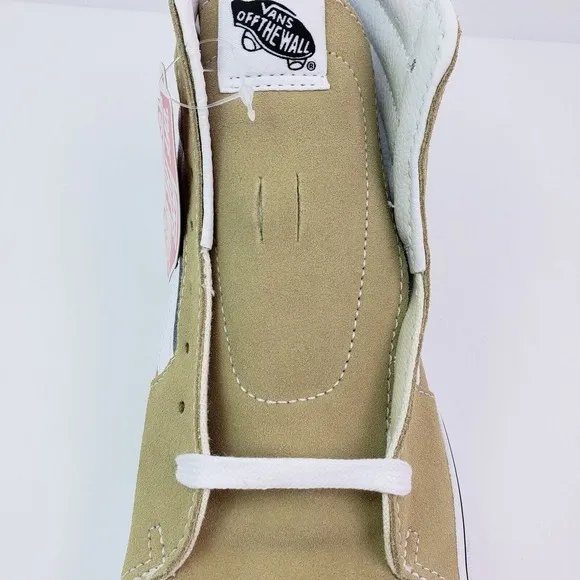 Vans Sk8 Hi Mens Sz 9 Womens Sz 10.5 Taos Taupe Canvas Suede Skate Sneaker Shoes