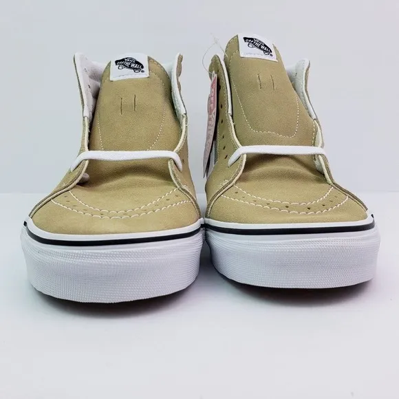 Vans Sk8 Hi Mens Sz 9 Womens Sz 10.5 Taos Taupe Canvas Suede Skate Sneaker Shoes