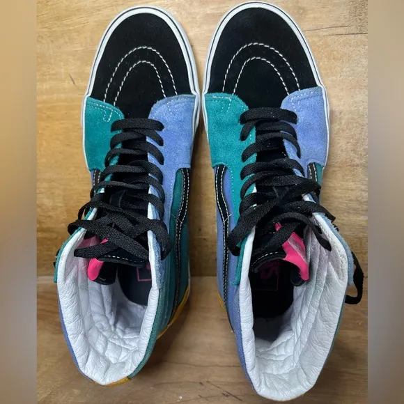VANS Sk8 Hi Mix &amp; Match SUEDE/Canvas Mens Size 8 Shoes Sneakers Multicolor