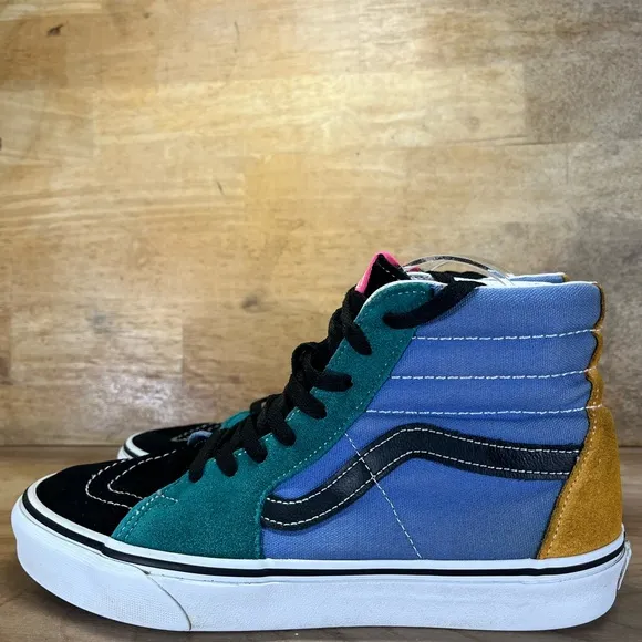 VANS Sk8 Hi Mix &amp; Match SUEDE/Canvas Mens Size 8 Shoes Sneakers Multicolor