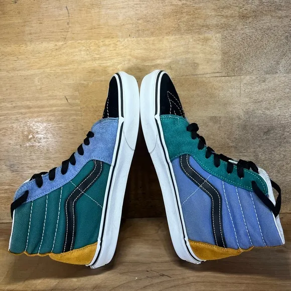 VANS Sk8 Hi Mix &amp; Match SUEDE/Canvas Mens Size 8 Shoes Sneakers Multicolor