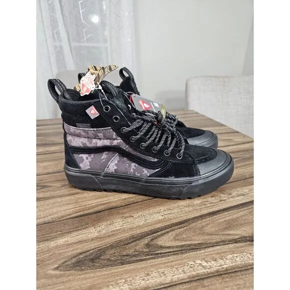 VANS Sk8-Hi MTE 2 Black Camo Unisex Snow/hiking  Boots Shoes ‎ M7.5/W9 New