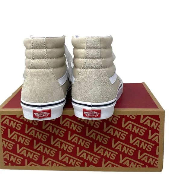 VANS Sk8-Hi Shoes Beige Suede Canvas Casual Sneakers SB Women's Size VN0005U9BLL