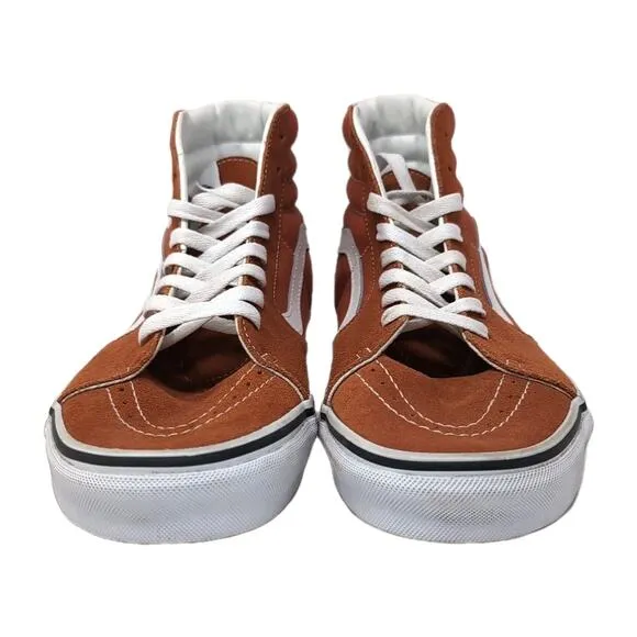 Vans SK8-Hi Skateboarding Sneakers Shoes Men's 12 Rust Brown Canvas Suede NEW