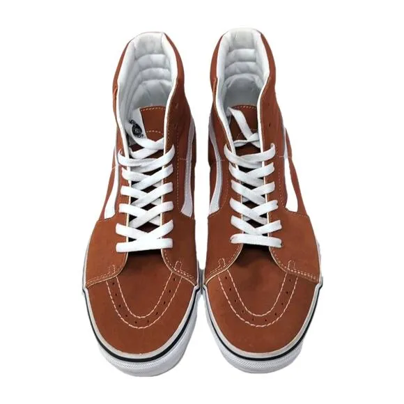 Vans SK8-Hi Skateboarding Sneakers Shoes Men's 12 Rust Brown Canvas Suede NEW