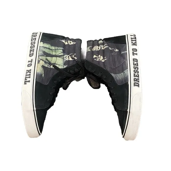 Vans Sk8 Men’s Hi-Top Sneakers KISS &quot;Dressed To Kill&quot; Rare Size 10.5