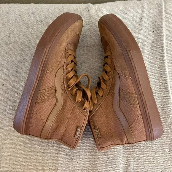 Vans Unisex Crockett High-Brown Gum Skate Shoes Sz W 7 M 6