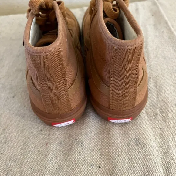 Vans Unisex Crockett High-Brown Gum Skate Shoes Sz W 7 M 6