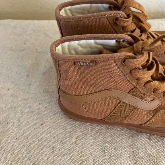 Vans Unisex Crockett High-Brown Gum Skate Shoes Sz W 7 M 6