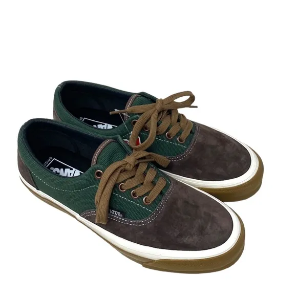 VANS Vault OG Era LX Sneakers Canvas Suede Brown Green Women's Shoes VN0A3CXNBGS
