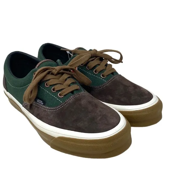 VANS Vault OG Era LX Sneakers Canvas Suede Brown Green Women's Shoes VN0A3CXNBGS