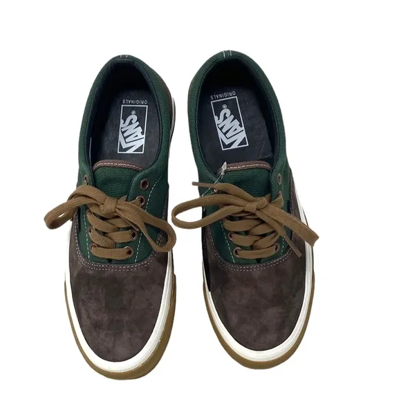 VANS Vault OG Era LX Sneakers Canvas Suede Brown Green Women's Shoes VN0A3CXNBGS