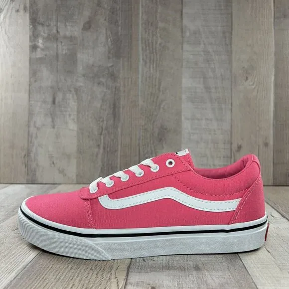Vans Ward Lo Kids Girls' Size 4 Skate Shoes Sneaker Canvas Low Honeysuckle Pink