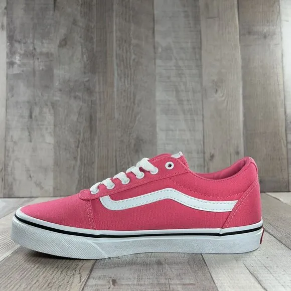 Vans Ward Lo Kids Girls' Size 4 Skate Shoes Sneaker Canvas Low Honeysuckle Pink