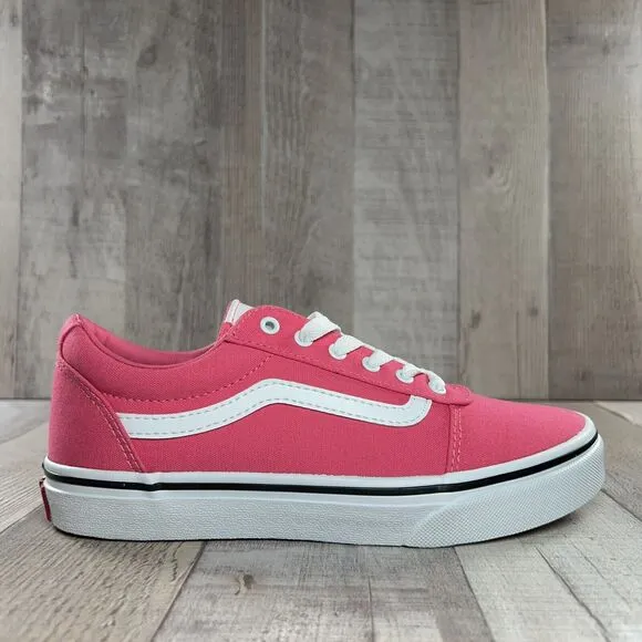 Vans Ward Lo Kids Girls' Size 4 Skate Shoes Sneaker Canvas Low Honeysuckle Pink