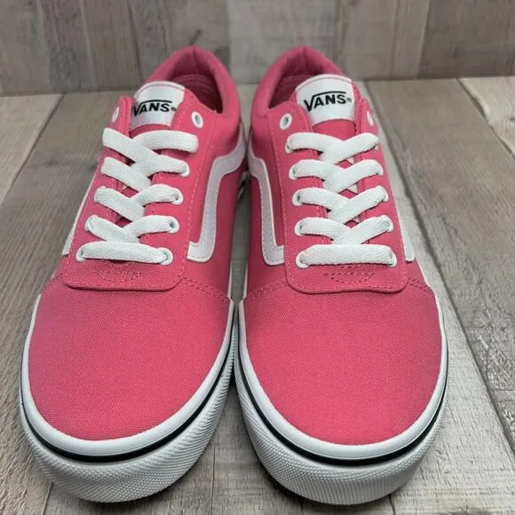 Vans Ward Lo Kids Girls' Size 4 Skate Shoes Sneaker Canvas Low Honeysuckle Pink
