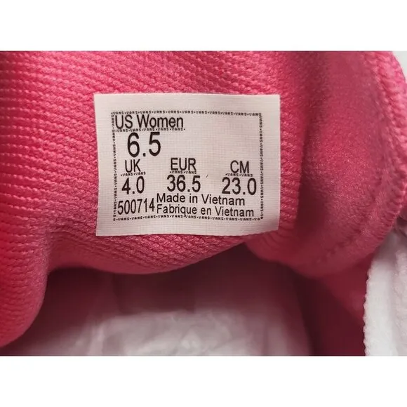Vans Ward Low Top Honeysuckle Sneaker Shoes Womens Pink Size 6.5