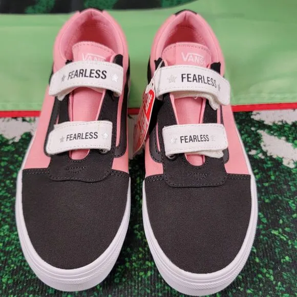 Vans Ward V Fearless Blk/Pink Icing Sz 4.5 Kids VN0A4BTCWG81