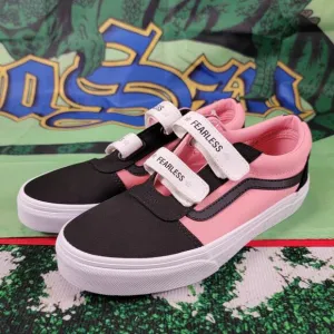 Vans Ward V Fearless Blk/Pink Icing Sz 4.5 Kids VN0A4BTCWG81