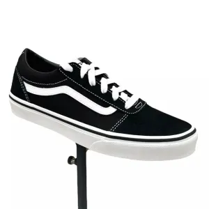 Vans Ward Youth Boy's/Girl's Canvas Casual Sneaker Size 5 Black Low Top Shoes