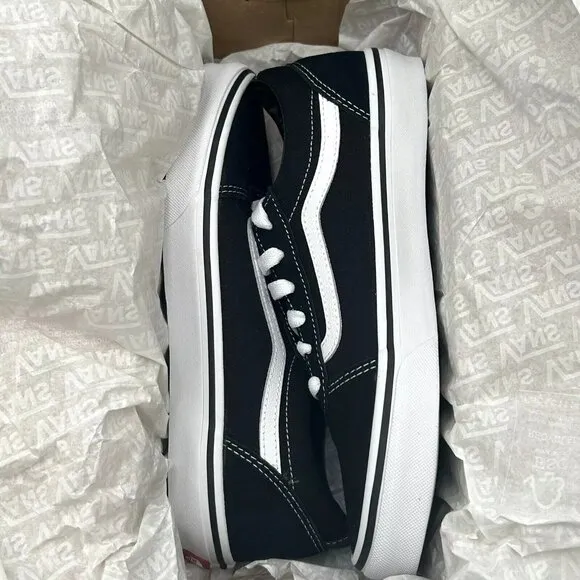 Vans Ward Youth Boy's/Girl's Canvas Casual Sneaker Size 5 Black Low Top Shoes