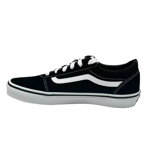 Vans Ward Youth Boy's/Girl's Canvas Casual Sneaker Size 5 Black Low Top Shoes
