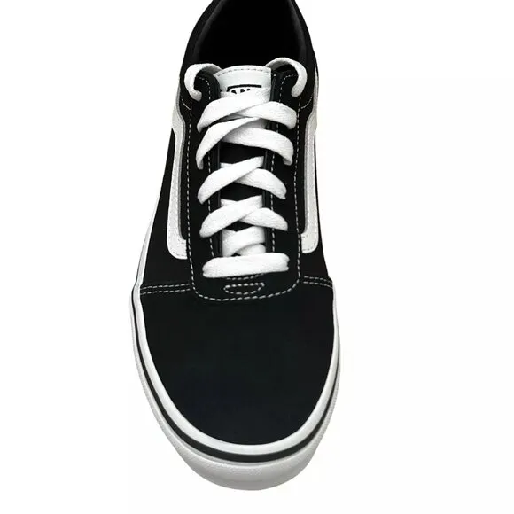Vans Ward Youth Boy's/Girl's Canvas Casual Sneaker Size 5 Black Low Top Shoes