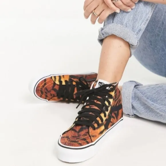 Vans Women's Tapered Skate Shoes Tiger Old Skool SK8 High Top