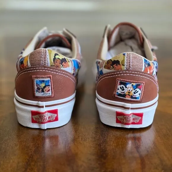 Vans X Disney 100th Anniversary Scrapbook Old Skool Sneakers Shoes Men's 5 Brown