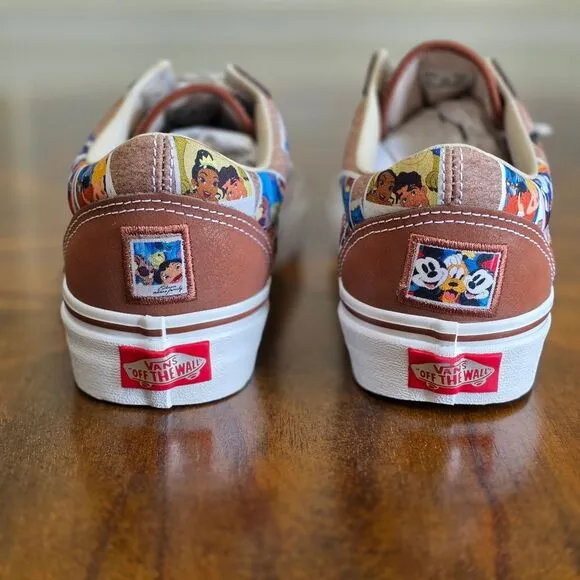Vans X Disney 100th Anniversary Scrapbook Old Skool Sneakers Shoes Men's 5 Brown