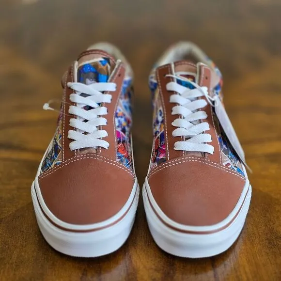 Vans X Disney 100th Anniversary Scrapbook Old Skool Sneakers Shoes Men's 5 Brown