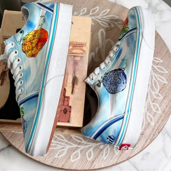 Vans x One Piece Devil Fruit Lace up Vans, Women's 8, One Piece Anime Collab❤️