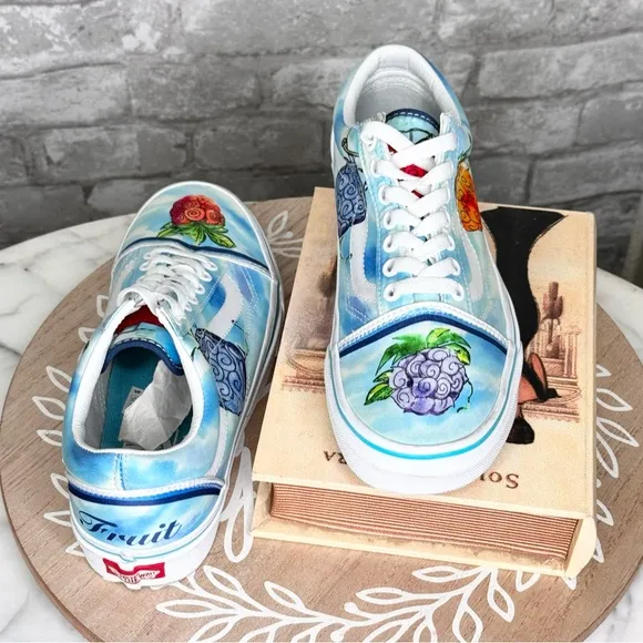 Vans x One Piece Devil Fruit Lace up Vans, Women's 8, One Piece Anime Collab❤️