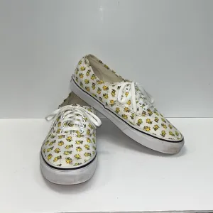 VANS x Peanuts Woodstock Size 10.5 Mens Bone/ Yellow Print Canvas Sneakers