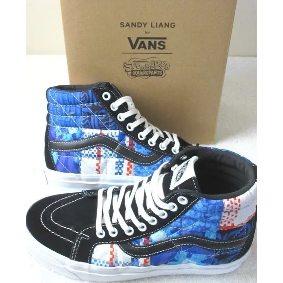 Vans x SpongeBob Sk8-Hi 38 Dx PW Sandy Liang Men's Patchwork shoes 10.5-11.5 NIB