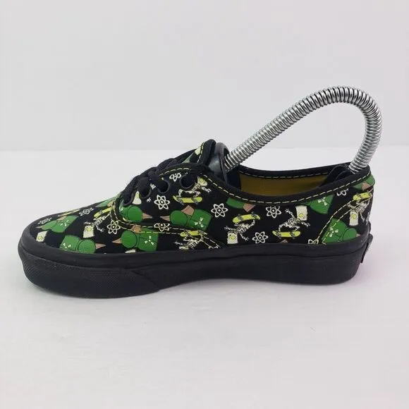 Vans x The Simpsons Bart Glow In The Dark Kids Size 13 Black Green Sneaker Shoes