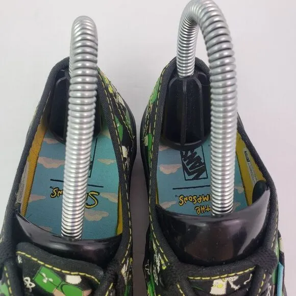Vans x The Simpsons Bart Glow In The Dark Kids Size 13 Black Green Sneaker Shoes
