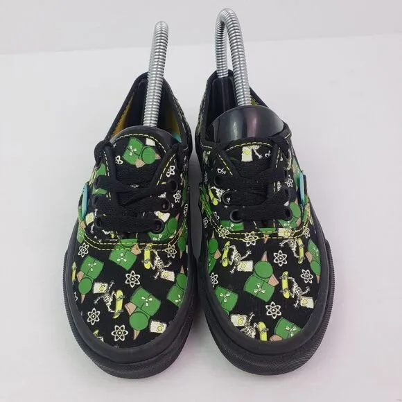 Vans x The Simpsons Bart Glow In The Dark Kids Size 13 Black Green Sneaker Shoes