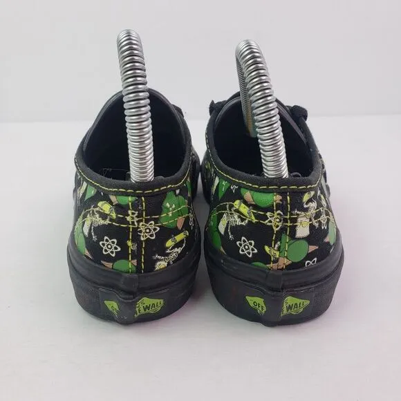 Vans x The Simpsons Bart Glow In The Dark Kids Size 13 Black Green Sneaker Shoes