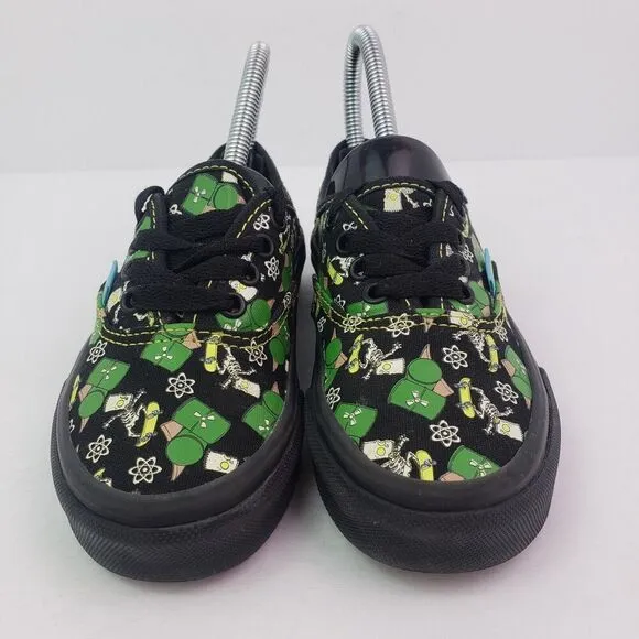 Vans x The Simpsons Bart Glow In The Dark Kids Size 13 Black Green Sneaker Shoes