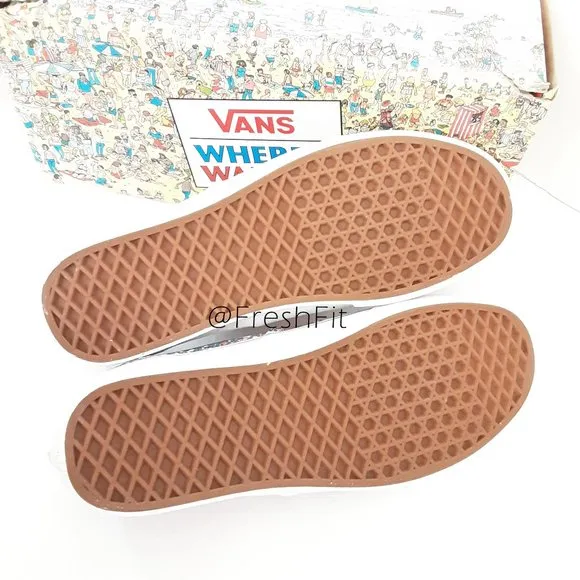 🆕Vans X Where's Waldo Authentic Lace Up Canvas Sneakers 10 Mens NWT