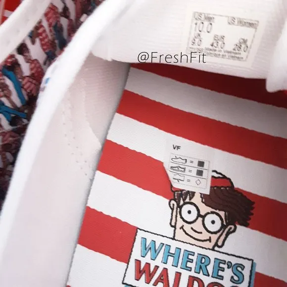 🆕Vans X Where's Waldo Authentic Lace Up Canvas Sneakers 10 Mens NWT