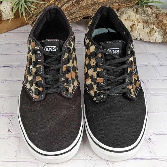 Vans Atwood Camo Check Black White Sneakers