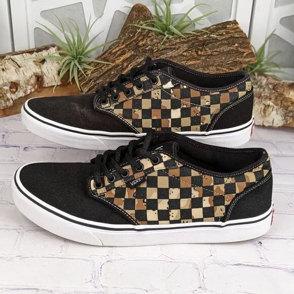 Vans Atwood Camo Check Black White Sneakers