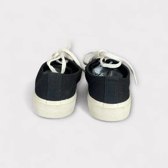 Veja Nova Black Canvas Sneakers  Low Top Sustainable Shoes Size 7.5 / EU 38