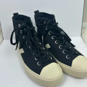 Veja Wata II Canvas men's black/pierre shoes old school high-top size Men's: 9