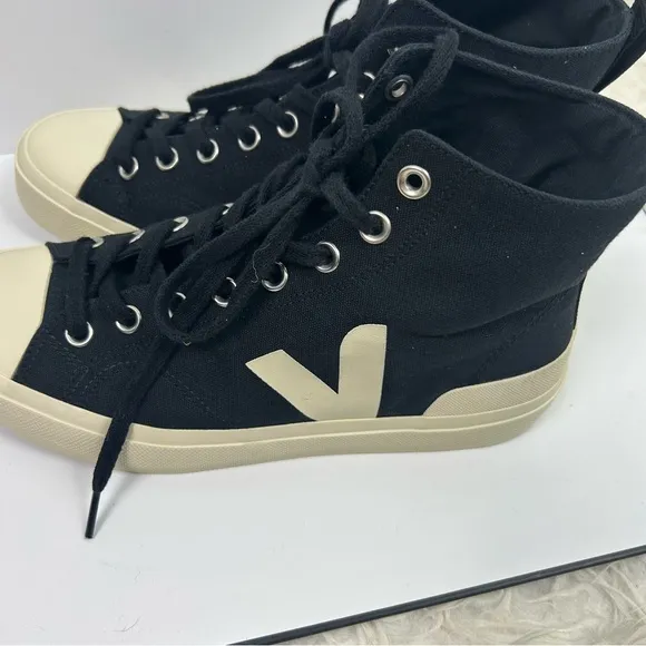Veja Wata II Canvas men's black/pierre shoes old school high-top size Men's: 9
